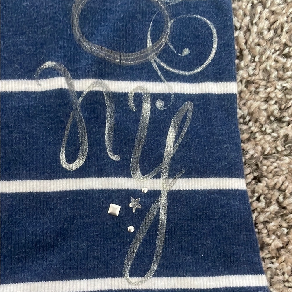 Aeropostale Navy and White Striped Long Sleeve Tee - Picture 2 of 10